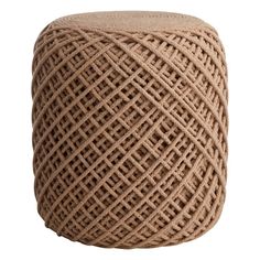 a roll of jute twine on a white background