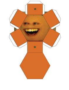 an orange with a smile on it's face is cut out from the paper