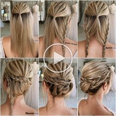 ▷▷ Prom Wedding Hairstyle Tutorial for Long Hair Roses & Rings - Part 3 bridesmaid hairstyles half up half down, bridesmaid hair ponytail, bridesmaid hair long, bridesmaid hair short Wedding Hairstyle Tutorial, Hair Down Wedding, Wedding Hairstyles Tutorial, Hairstyles Bridesmaid, Hair Bridesmaid