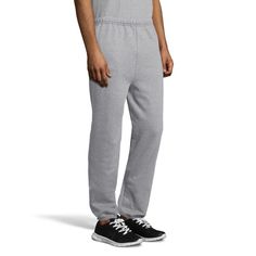 Stay comfortable during any activity with these men's Hanes sweatpants. Drawstring, elastic waistband Heavyweight design Ultimate Cotton is Hanes heaviest, warmest fleece. Elastic cuffs 2-pocketFIT & SIZING Regular fit Approximating 32-in. inseamFABRIC & CARE Cotton, polyester Machine wash Imported Color: Black. Gender: male. Age Group: adult. Pattern: Solid. Material: Fleece|Cotton Blend. Sweatpants With Pockets, Fleece Sweatpants, Mens Fleece, Bottom Clothes, Bottoms Pants, Fabric Care, Light Grey, Sweatpants, Cotton Blend