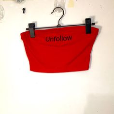 -Brand: Forever21 -Item/Product: A Sassy Red “Unfollow” Cropped Tube Top! Brand New (Wot) Never Worn! -Size: Small -Condition: Brand New Without Tags! Never Used Or Tried On Even! Basically Brand Spankin New! Get It Now! Bundle To Save!Bundle 3+ Items Get 15% Off & I Always Take A Lil More Off! Everything Is Shipped Next Day!(If Bought Before 3:30pm Est Itll Be Shipped Same Day!Until 11am Est Saturday Not Sundays If Bought Over Weekend Mostly Ship Monday/Tuesday Latest! ***Any Pics Of The Item I Fitted Red Crop Top With Graphic Print, Red Graphic Print Crop Top For Summer, Trendy Red Forever 21 Crop Top, Forever 21 Trendy Red Crop Top, Red Graphic Print Crop Top, Forever 21 Fitted Crop Top With Graphic Print, Fitted Forever 21 Crop Top With Graphic Print, Forever 21 Fitted Graphic Print Crop Top, Forever 21 Red Crop Top For Summer