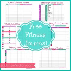 the free printable fitness journal