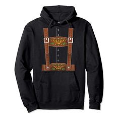 Lederhosen Oktoberfest Halloween Costume Hoodie Easy 30 day return policy Casual Fitted Hoodie For Halloween, Fitted Casual Hoodie For Halloween, Halloween Fitted Cotton Hoodie, Halloween Cotton Sweatshirt With Adjustable Hood, Fitted Fall Sweatshirt With Adjustable Hood, Cotton Halloween Hoodie With Adjustable Hood, Halloween Cotton Hoodie With Adjustable Hood, Fitted Hooded Halloween Hoodie, Oktoberfest Halloween Costume