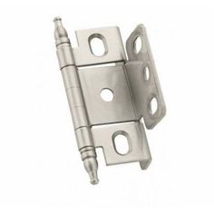 a pair of stainless steel door hinges