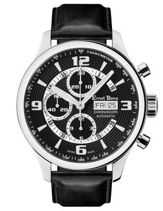 Ernst Benz GC10121 Mens Watch Chronoscope Contemporary 47mm Black Dial Business Chronograph Watch With Date Display In Black, Black Chronograph Watch With Date Display For Business, Elegant Black Chronograph Watch With Subdials, Formal Black Chronograph Watch With Date Display, Elegant Black Chronograph Watch, Elegant Chronograph Watch With Date Display For Business, Classic Black Chronograph Watch For Formal Occasions, Elegant Business Chronograph Watch With Date Display, Classic Black Round Chronograph Watch