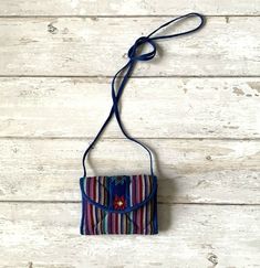 Fair Trade Stitched Purse Wallet Women’s Crossbody Bag Blue Purple Stripes 6x4in. Women Accessories Bags, Blue Bags, Wallets For Women, Fair Trade, Blue Purple, Purse Wallet, Women's Bag, Dream Closet, Bags Handbags