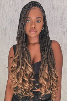 Box Braids With Curly Ends, Braids With Curly Ends, Micro Braids Hairstyles, French Curl, Goddess Braids Hairstyles, Grecian Goddess, Cute Box Braids Hairstyles, Quick Braided Hairstyles, Goddess Hairstyles