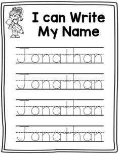 the i can write my name worksheet for children to practice their handwriting skills