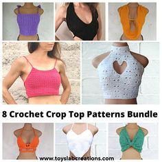 crochet crop top patterns bundle