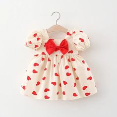 Newborn Baby Girls Summer Fashion Dress Princess Wedding Party Dress Beach Skirt | eBay Toddler Girl Dresses Summer, Baby Summer Dresses, Princess Skirt, Childrens Dress, Girls Dresses Summer, Heart Dress, Baby Outfits, Red Outfit