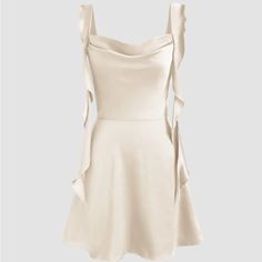 Super Cute And Stylish; New With Tags! Bought For Graduation And Ended Up Wearing A Different Color. Cider Dresses, Grad Dresses, Clothing Details, Flattering Dresses, Satin Mini Dress, Hoco Dresses, Solid Clothes, Elegant Outfit, Gossip Girl