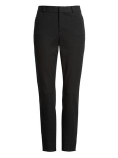 Modern Sloan Skinny-Fit Washable Pant | Banana Republic Compressive Solid Bottoms For Workwear, Athleisure Elastane Pants For Workwear, Compressive Athleisure Bottoms For Workwear, Classic Stretch Elastane Bottoms, Classic Elastane Bottoms, Sporty Stretch Pants For Workwear, 4-way Stretch Activewear Pants For Workwear, Tapered Leg Elastane Activewear, Versatile Fitted Activewear With Tapered Leg