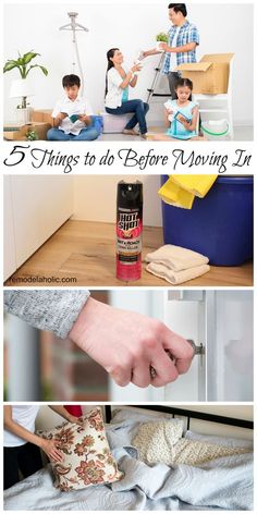 there are three pictures that show different things in the house and how to do it