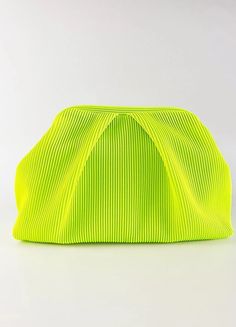 Elegant Pink Pleated Clutch Handbag clutch LUNARITY GARAGE Neon Green Spring Formal Clutch Pouch, Spring Chic Pouch Clutch, Chic Spring Pouch Clutch, Spring Formal Pouch Shoulder Bag, Formal Spring Pouch Shoulder Bag, Chic Spring Event Shoulder Bag, Chic Spring Bag For Night Out, Spring Party Bags With Removable Pouch, Spring Evening Clutch With Removable Pouch