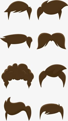 Cartoon Character Hairstyles, Mens Hairstyle Drawing, Hair Styles Cartoon, Boys Hair Drawing, Hair Cartoon Drawing, How To Draw Boy Hair, Vector Hairstyles, Cartoon Hair Styles, Short Hair Drawing Reference