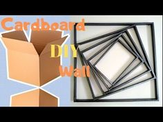 cardboard diy wall art with an open box