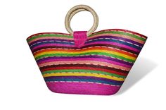 Multicolor beach handbag made of woven palm with twin handles and velcro strap. 17.75 in tall, 9.5 in length and 7.5 in width. Palm baskets and other woven palm products represent one of Mexico's oldest traditional crafts. All woven items are produced by hand by local basket crafters in the villages throughout Mexico where an abundance of palm groves are found. How To Make Margaritas, How To Make Handbags, Traditional Crafts, Velcro Straps, Friend Birthday, Birthday Theme, Straw Bag, Fashion Bags, Top Handle Bag