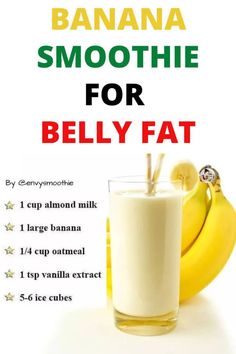 Flat Belly Smoothie, Smoothie Recipes Healthy Breakfast, Resep Diet, Smoothie Drink Recipes, Smoothie Detox, Healthy Drinks Smoothies