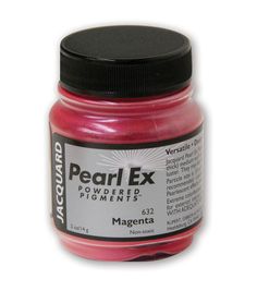 a jar of magenta pink pigment ink with the words pearl ex on it's lid