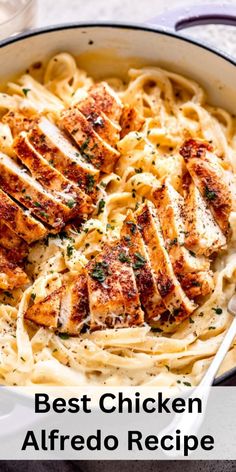 the best chicken alfredo recipe in a pan