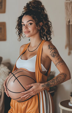 Basketball player Halloween costume for pregnancy that is easy to DIY Pregnancy Halloween Costumes, Pregnancy Costumes, Genius Ideas, Halloween Costumes For Couples, Pregnancy Symptoms