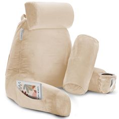 the seat cushion and pillow set is beige