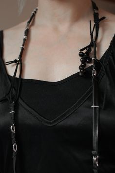 Leather Necklace Black Unisex Choker Black Beaded Bracelet Leather Metal Cross Black Long Adjustable Necklace, Rogue Rannka - Etsy Adjustable Gothic Jewelry For Concerts, Black Alternative Necklace For Concert, Black Alternative Style Necklace For Concerts, Alternative Style Black Necklace For Concerts, Gothic Leather Jewelry For Party, Gothic Adjustable Choker For Concerts, Adjustable Black Festival Jewelry, Adjustable Gothic Choker For Concerts, Alternative Style Black Necklace With Adjustable Chain