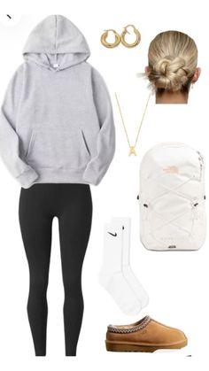 #fit#ootd#outfit#outfitoftheday #schooloutfitideas #sweatshirt #cozy#aesthetic #cute#winter#fall#preppy#uggs Cute Athletic Outfits For School Winter, Cold Day Outfit For School Comfy, Easy Cute Outfits For School Winter, December School Outfits, Cute Winter Outfits Preppy, Navy Leggings Outfit Winter, Winter Outfit Inspo For School, Outfit Ideas For School College, Winter Outfit Ideas School