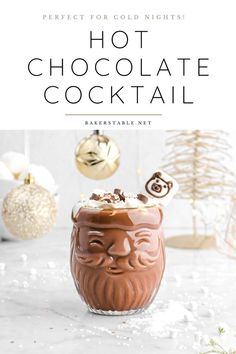 HoHoHoWe’re bringing in some Christmas cheer with The Santa Clause Hot Chocolate CocktailA simple to makecreamydouble chocolate hot cocoa that’s finished with a mix of chocolate liqueur and vodkaEvery sip is perfectly sweetextra chocolate-yboozy and makes you feel festive and cheerful Vodka Hot Chocolate, Hot Chocolate Cocktail, The Santa Clause, Bakers Table, Chocolate Santa, Chocolate Cocktails, Chantilly Cream, Chocolate Liqueur, Types Of Chocolate