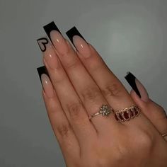 24 Piece Nail Set Black And Natural Nail Color Easy To Apply Comes With File New Never Worn Black And White Nail, Temu Finds, Coffin Press On Nails, White Nail, Fall Nail Designs, French Tip Nails, Long Acrylic Nails, Nail Accessories