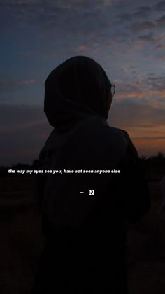 a person with a hoodie looking out at the sunset and saying, the way you see you, have not seen anyone else