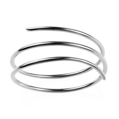 Molto's bestselling collection features a multi-spiral bangle that wraps around the wrist, highlighting your best feature. Light in weight, it can be paired with your watches and other bracelets, too. Made in sterling silver Available in size 7, 7.5, 8, and 8.5 inches Modern White Gold Spiral Jewelry, Modern Spiral White Gold Jewelry, Modern Spiral Jewelry For Formal Occasions, Modern Spiral Jewelry For Formal Events, Modern Twist Polished Bangle Bracelet, Elegant Silver Spiral Bangle, Modern Twist Spiral White Gold Jewelry, Modern Twist White Gold Spiral Jewelry, Elegant Spiral Sterling Silver Bracelets