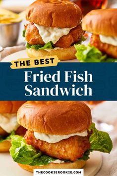 the best fried fish sandwich on a white plate