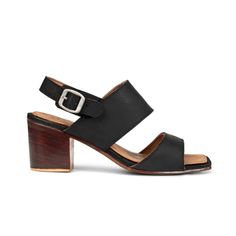 Adelante Women's- Block Heel Sandal-Leather-The Serena- Made-to-order – Adelante Shoe Co. Zero Waste Products, Eco Friendly Products, Ethical Brands, Leather Heels Sandals, Block Heel Sandals, Ethical Jewelry, Sustainable Gifts, Leather Block Heels, Handcrafted Leather