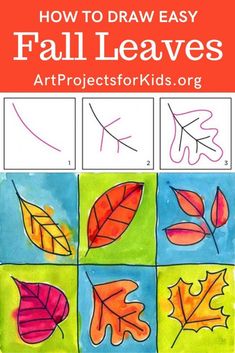 how to draw easy fall leaves for kids with the help of art projectsforkids