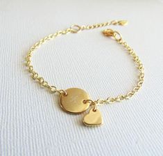 Gold Initial Bracelet, dainty heart charm bracelet, Bridesmaid gift, Hand stamped Letter charm brace Personalized Gold Charm Bracelet For Bridesmaid Gift, Minimalist Personalized Charm Bracelet For Wedding, Personalized Minimalist Charm Bracelet For Wedding, Personalized Dainty Heart Charm Bracelet, Personalized Dainty Heart-shaped Charm Bracelet, Dainty Personalized Heart Charm Bracelet, Personalized Dainty Charm Bracelet, Dainty Personalized Charm Bracelet, Dainty Engraved Charm Bracelet