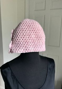 Pink Crochet Beanie with flower, Women Crochet Hat, Beanie Hat for women, Light Brown Winter Hat, Woman unique cap Winter Hat, Woman unique Beanie Hat. Crochet with Brown yarn 80% acrylic and 20% Wool. Machine wash and dry gentle cycle Adult and teenage size Free Domestic Shipping with USPS Adjustable Knitted Cloche Hat, Hand Knitted Cloche Hat One Size, Crochet Mini Hats One Size, Fitted Crochet Cap For Spring, Fitted Crochet Spring Cap, Hand Knitted Spring Hats, Yarn Cloche Hat With Curved Brim, Adjustable Beanie For Spring, One Size Fits Most Crochet Cloche Hat