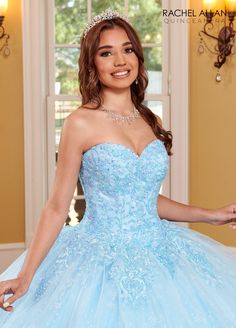 Make a grand entrance in this beaded lace applique long strapless long sleeve dress with A-line skirt by Rachel Allan RQ1116. Tulle over floral glitter tulle quinceanera ball gown with strapless sweetheart neckline, applique detail, bead embellishment, detachable long fitted sleeves, lace-up back closure, and sweep train Strapless Long Sleeve Quinceanera Dress by Rachel Allan RQ1116 Rachel Allan Carmina Collection: Spring 2023 Style Number: RQ1116 Fabric: Tulle, Glitter Tulle, Beading, Applique