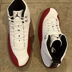 This Jordan 12 Silhouette Classic Color Way Has Never Been A Retro Until Now (2023). One Of Jordan’s Favorite Shoes To Play In, He Played In Jordan 12’s During His Second Three-Peat. This Shoe Is A Men’s Size 12.5 Which Is A Rare Size And Highly Sought After. Nike Jordan Shoes With Contrast Sole, White Jordan Running Shoes With Rubber Sole, Nike Stefan Janoski, Nike Presto, Weight Lifting Shoes, Navy Sneakers, Nike Force, Nike Waffle, Nike Vapor