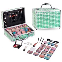 PRICES MAY VARY. Basic Beginner Kit: This amazing makeup box with multiple mini palettes is your essential one-stop solution. Add it to your beauty collection or gift it to the one you love, your friend, teen daughter, tween niece, little granddaughter as a Christmas, Birthday, Holiday present. High-Quality but Affordable: The cosmetics are hypoallergenic and paraben-free, so it is safe to apply on your face, lips and eyes without stimulating your skin. With any problems, please do not hesitate Makeup Kit Essentials, Makeup Starter Kit, Pencil Eye, Tinted Lip Gloss, Best Travel Accessories, Cosmetic Sets, Makeup For Teens, Cream Concealer, Makeup Gift