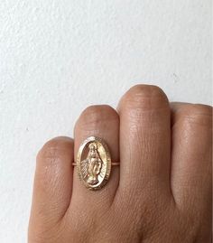 Large Miraculous Medal, Virgin Mary Ring, Miraculous Medal Charm, Miraculous Medal, Blessed Mother, Virgin Mary Ring, Mary Mary, Mother Mother, Bracelets Gold, Piercing Ideas, Miraculous Medal, Blessed Mother, Fashion Hair, Mother Mary