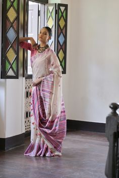 Saree Fabric : Muga Cotton Saree Color : Flamingo Pink Saree Length : 5.5 Meter Blouse Length : 0.8 Meter Saree Work : Thread Woven Border Work : Multi-Thread Woven Wash : Dry Clean Product color may little differ as per the brightness or color settings of your device.