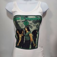 Polyester Super Soft Tank Sublimated Ink That Will Never Peel Fade Or Crack White Band Merch Tops For Alternative Fashion, Casual Tank Top For Alternative Fashion, White Graphic Print Tank Top In Grunge Style, Alternative White Tops For Concert, White Grunge Tank Top With Graphic Print, Alternative White Tops For Concerts, White Grunge Graphic Print Tank Top, White Fitted Top For Alternative Fashion, White Grunge Tops For Alternative Fashion