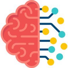 the human brain is surrounded by colorful dots and lines that are connected to each other