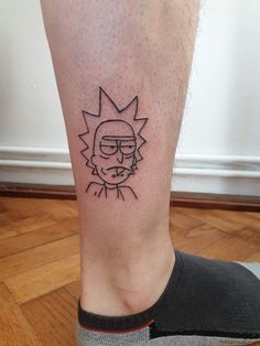 a person with a tattoo on their leg