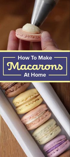 Here's How To Make The Best Macarons At Home Recipe Macarons, Make Macaroons, Perfect Macarons, How To Make Macaroons, Best Macarons, Macaroon Recipe, French Macaroon Recipes, Kue Macaroon, Macaroon Cookies