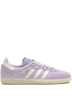 Shop adidas Samba OG "Silver Dawn/Chalk White/Off White" sneakers Purple Sneakers Women, Lavender Low-top Sneakers With Rubber Sole, Lavender Sporty Sneakers With Round Toe, Sporty Lavender Sneakers With Round Toe, Lavender Sneakers With Rubber Sole And Round Toe, Lavender Sporty Sneakers With Rubber Sole, Sporty Lavender Sneakers With Rubber Sole, Lavender Lace-up Sneakers With Boost Midsole, Sporty Lavender Sneakers With Boost Midsole