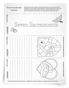 the seven sacraments activity sheet