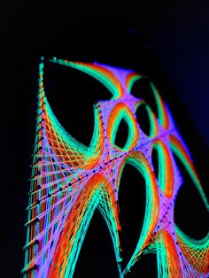 an image of a colorful object in the dark