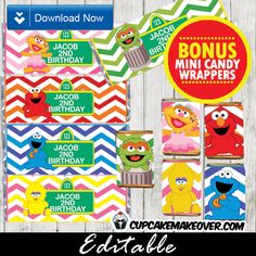 sesame birthday party package with free printables